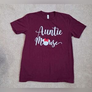 Women’s Size Medium Disney Auntie T Shirt Burgundy